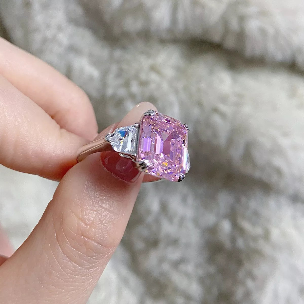 925 Sterling Silver Zircon Geometric Ring - Lilixa.store
