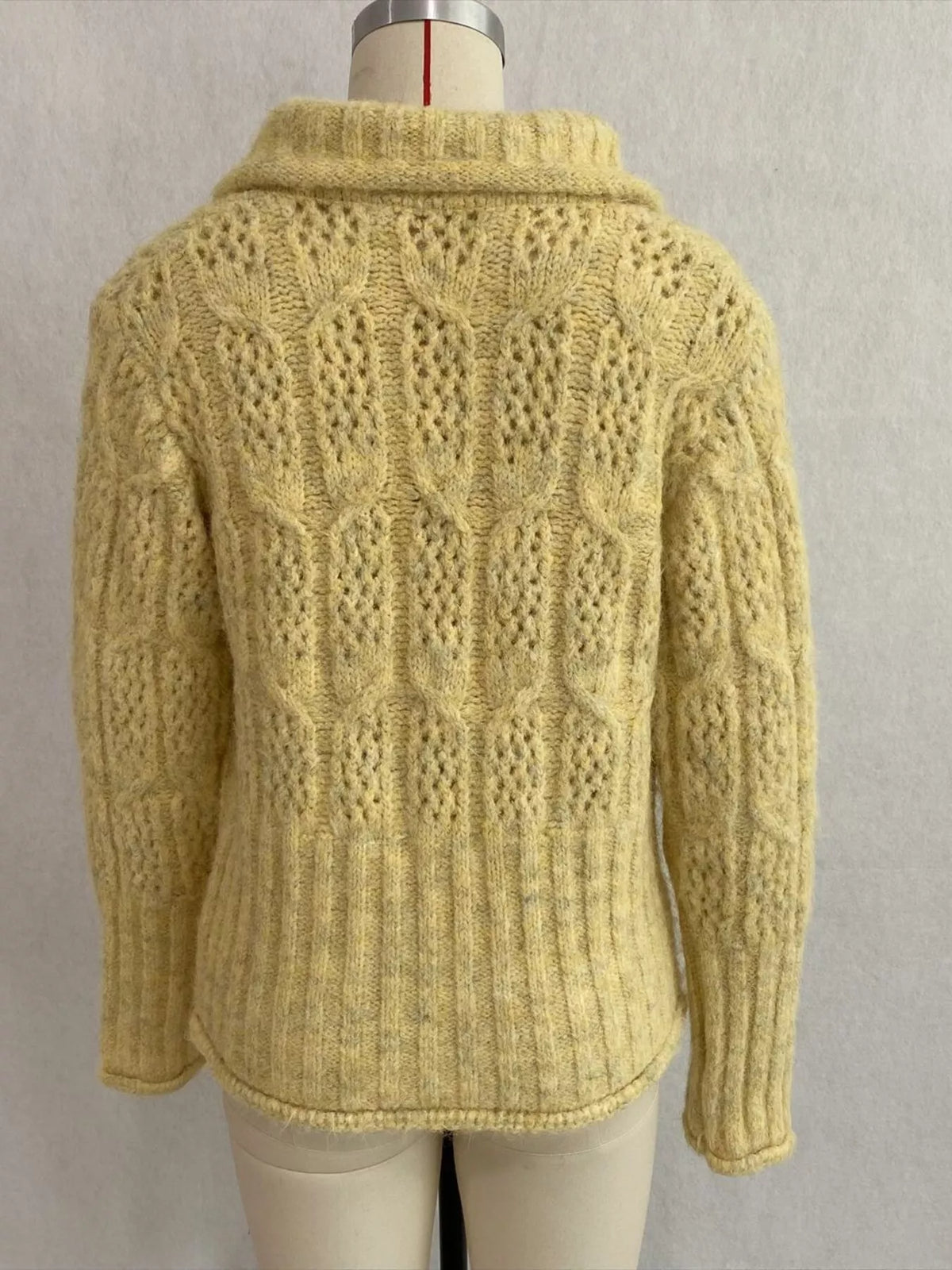Cable-Knit Button Up Cardigan, view 11