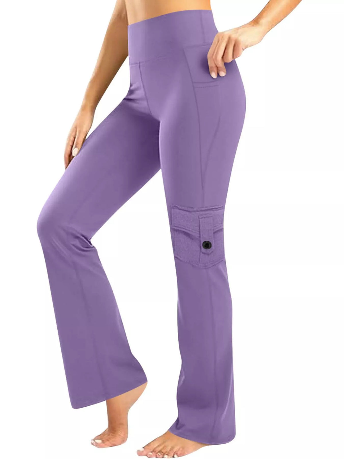 High-Waisted Yoga Pants with Pockets - Lilixa.store