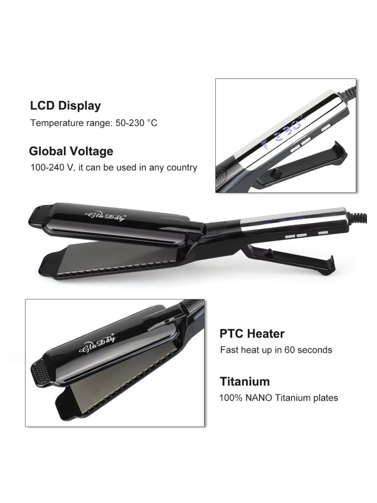 Professional Ceramic Tourmaline Hair Straightener - Lilixa.store