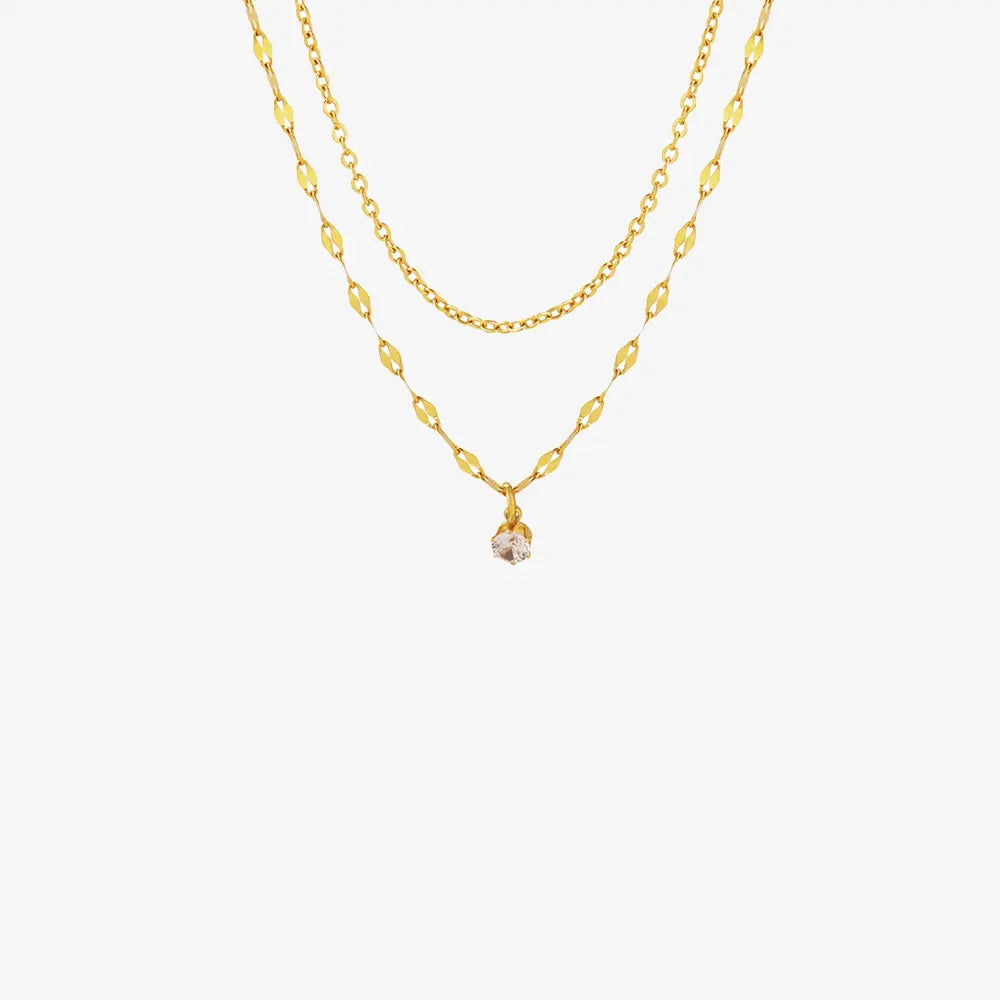 Titanium Steel Double-Layered Necklace - Lilixa.store