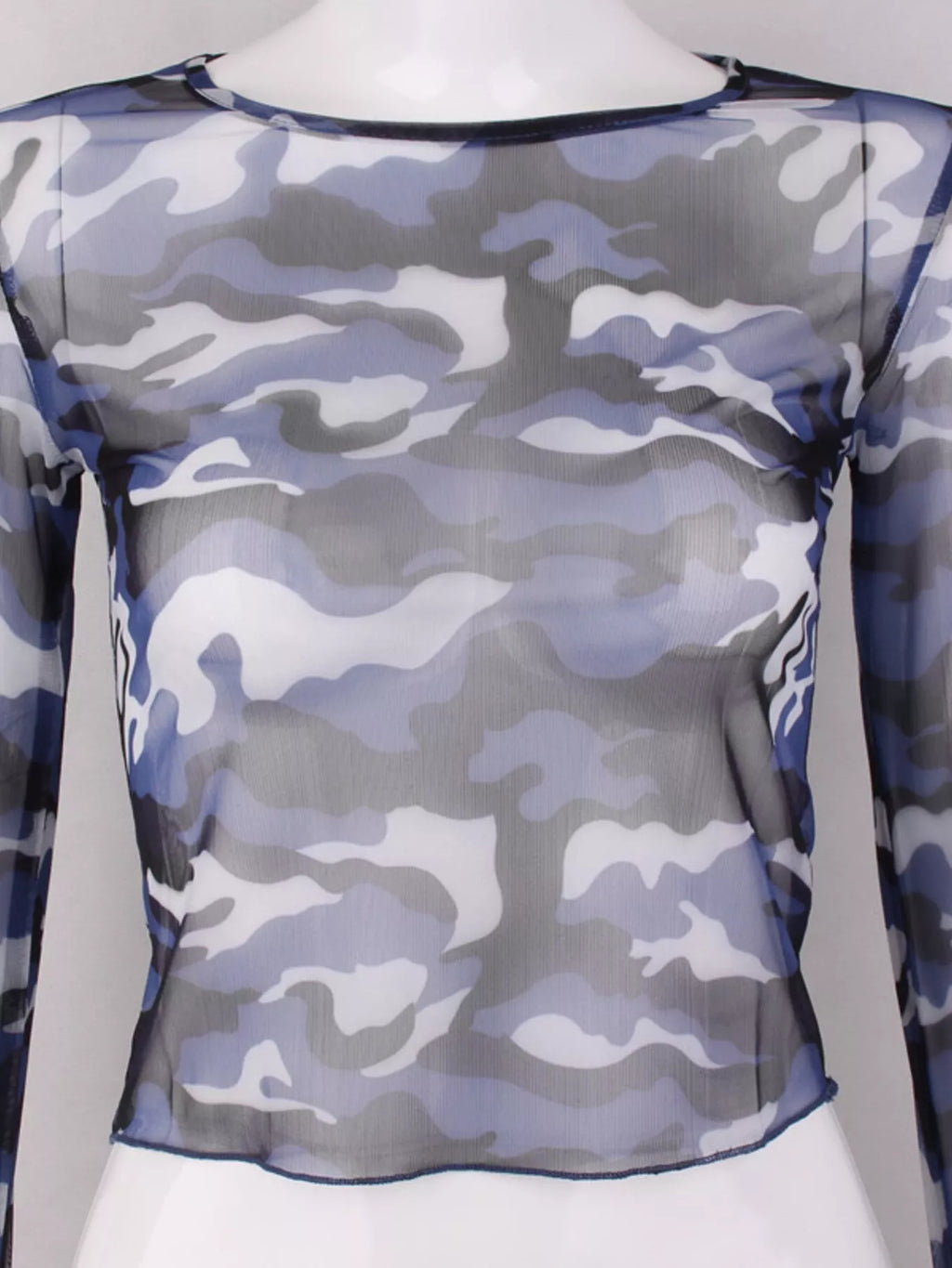Camouflage Mesh Long Sleeve T-Shirt - Lilixa.store