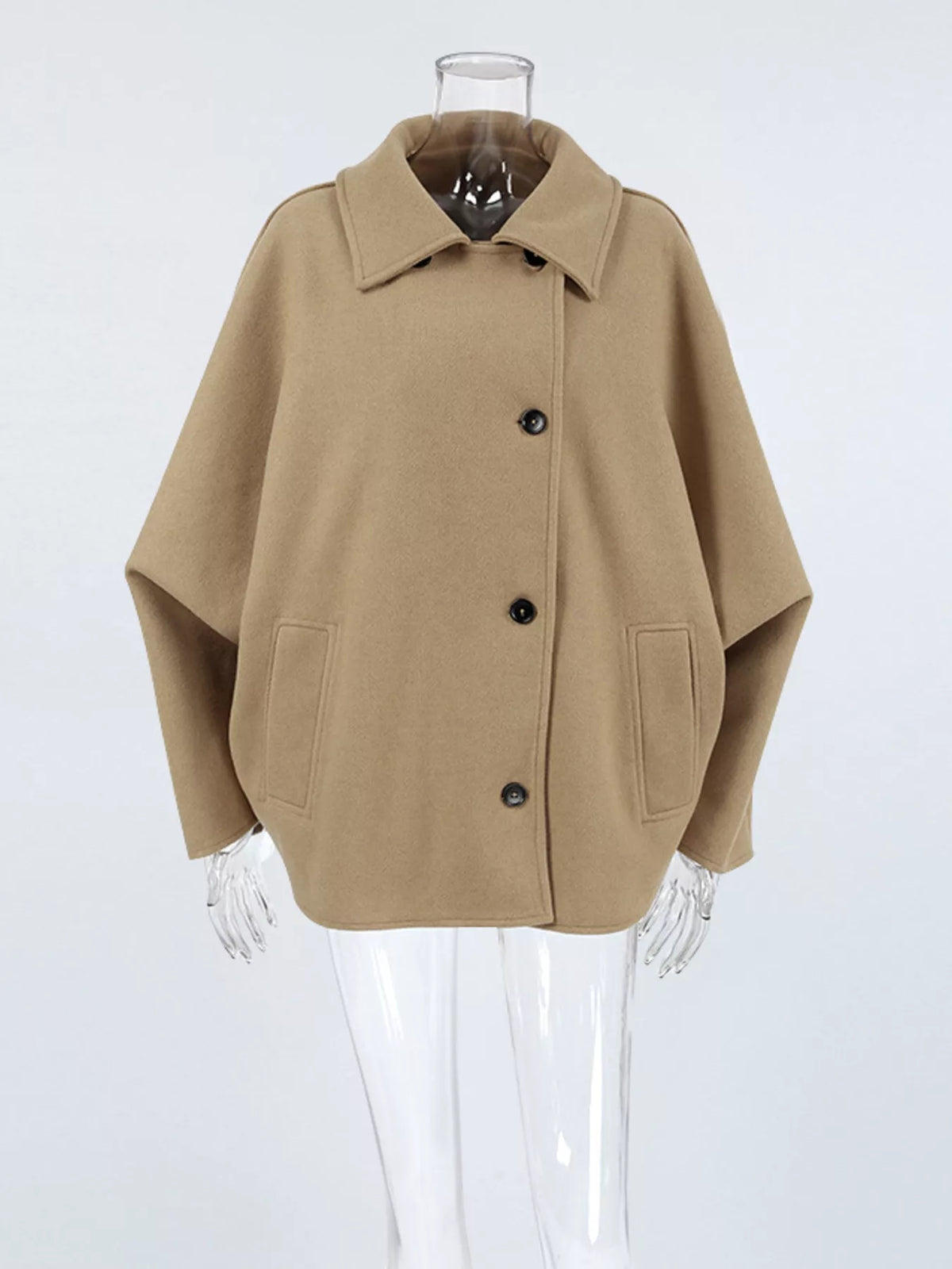Button Up Long Sleeve Coat - Lilixa.store