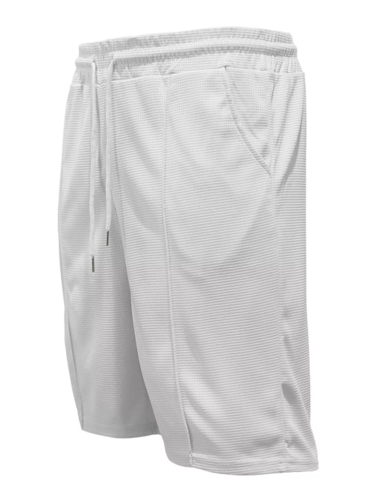 Men's Plus Size Quarter Zipper Polo Shirt and Shorts Set