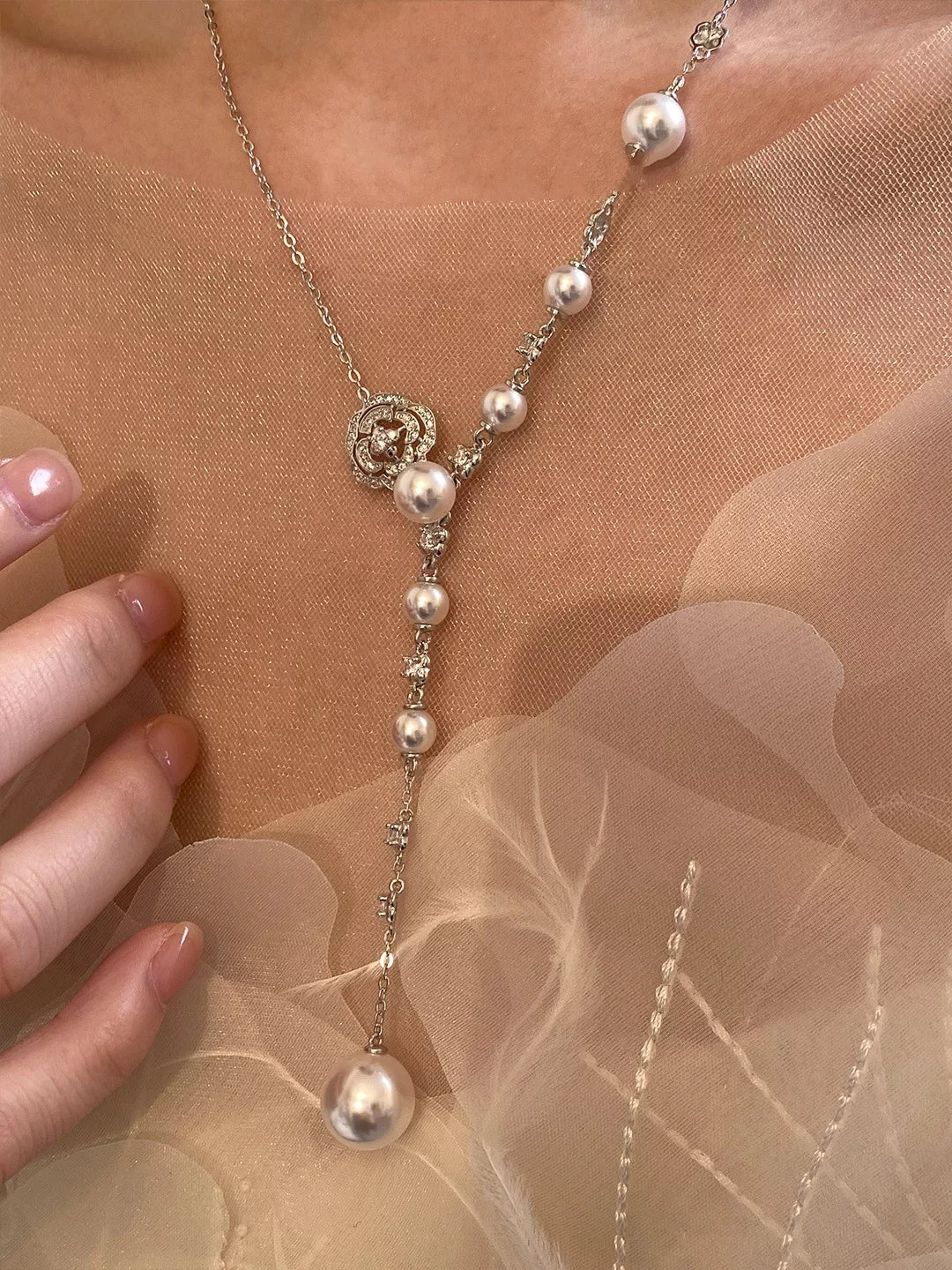 Pearl Flower Y-Necklace - Lilixa.store