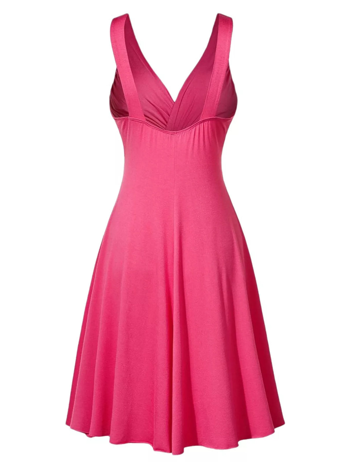 Full Size Twisted Sleeveless Ruched Waist A-Line Dress Plus Size - Lilixa.store