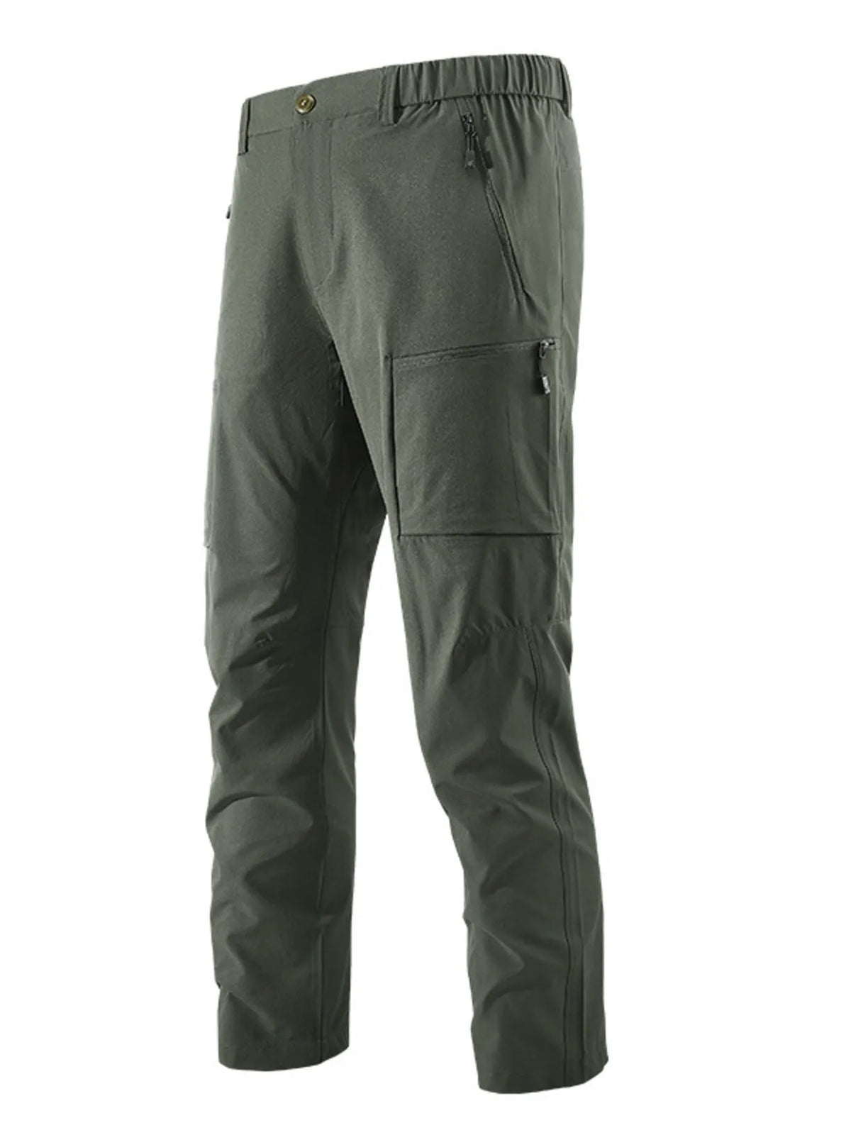 Men's Plus Size Outdoor Cargo Pants with Zipper Pockets