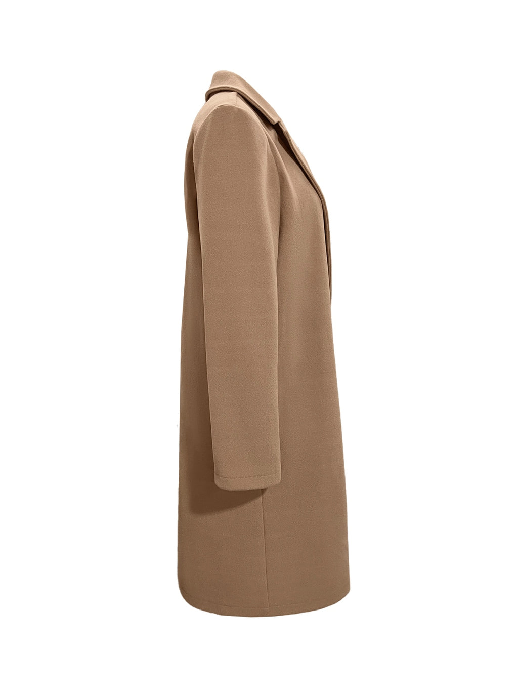 Collared Neck Button Up Long Sleeve Coat - Lilixa.store