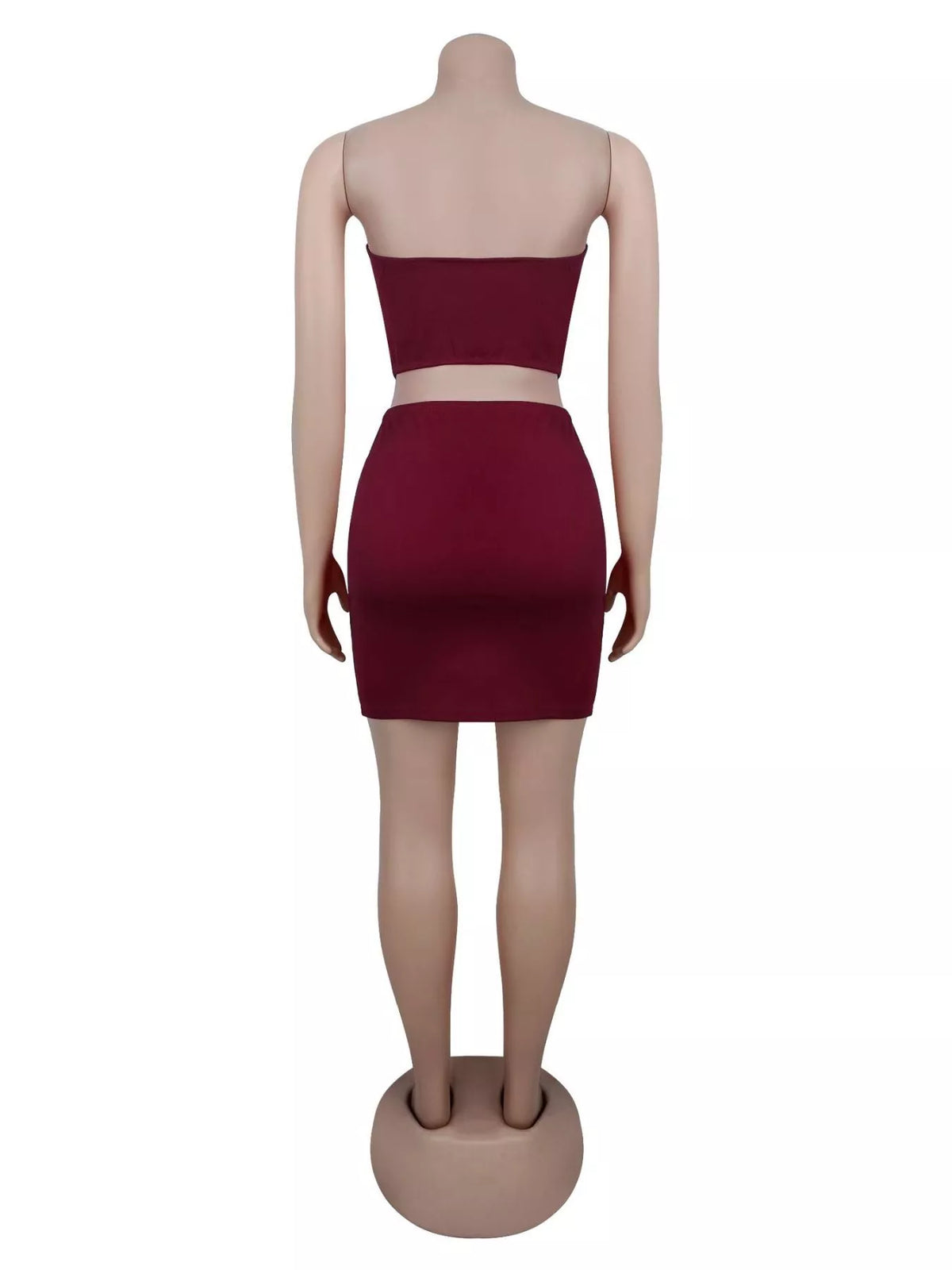 Grommet Crop Top and Mini Skirt Set - Lilixa.store