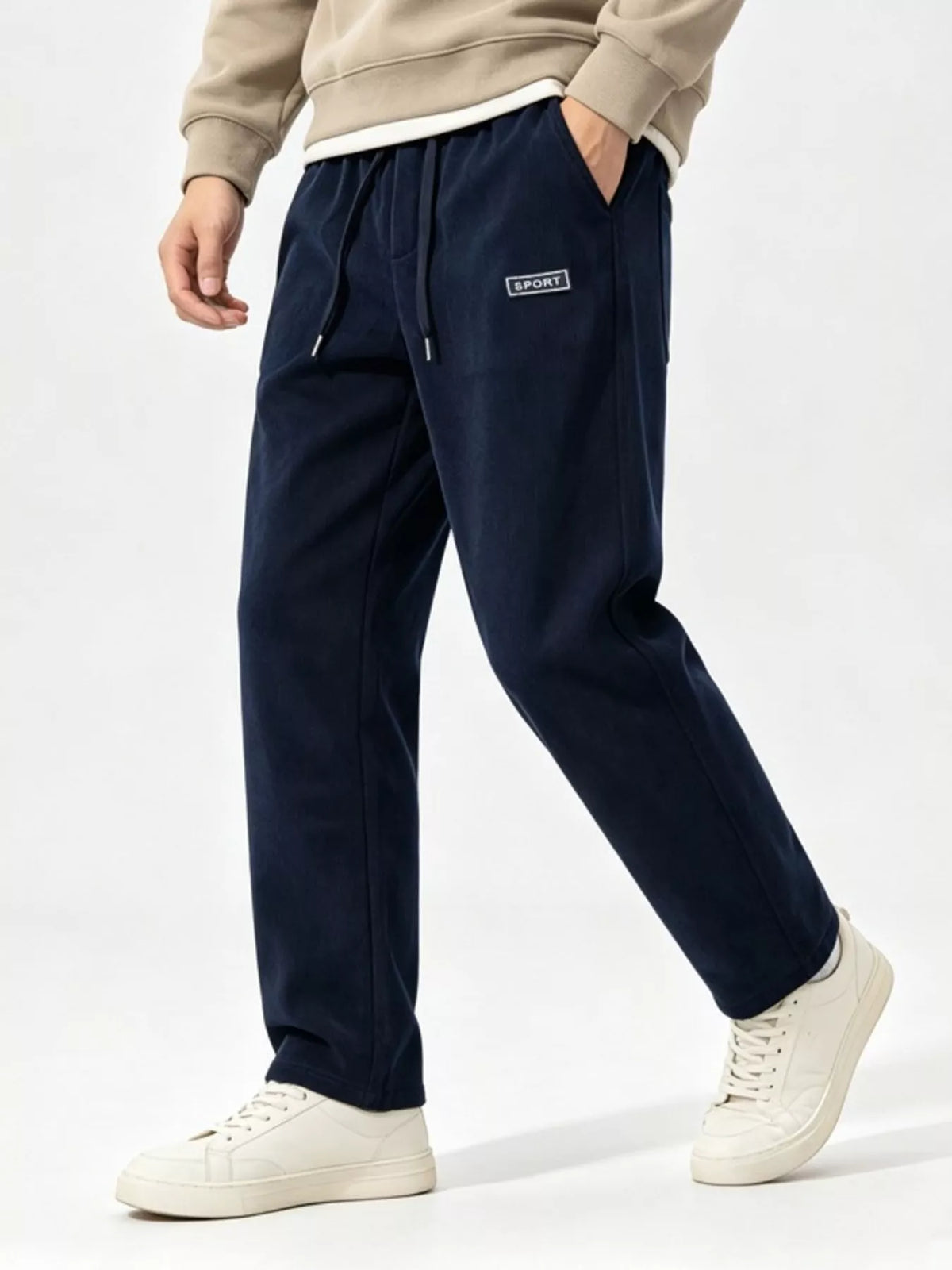 Men's Plus Size Casual Drawstring Wide Leg Pants - Lilixa.store