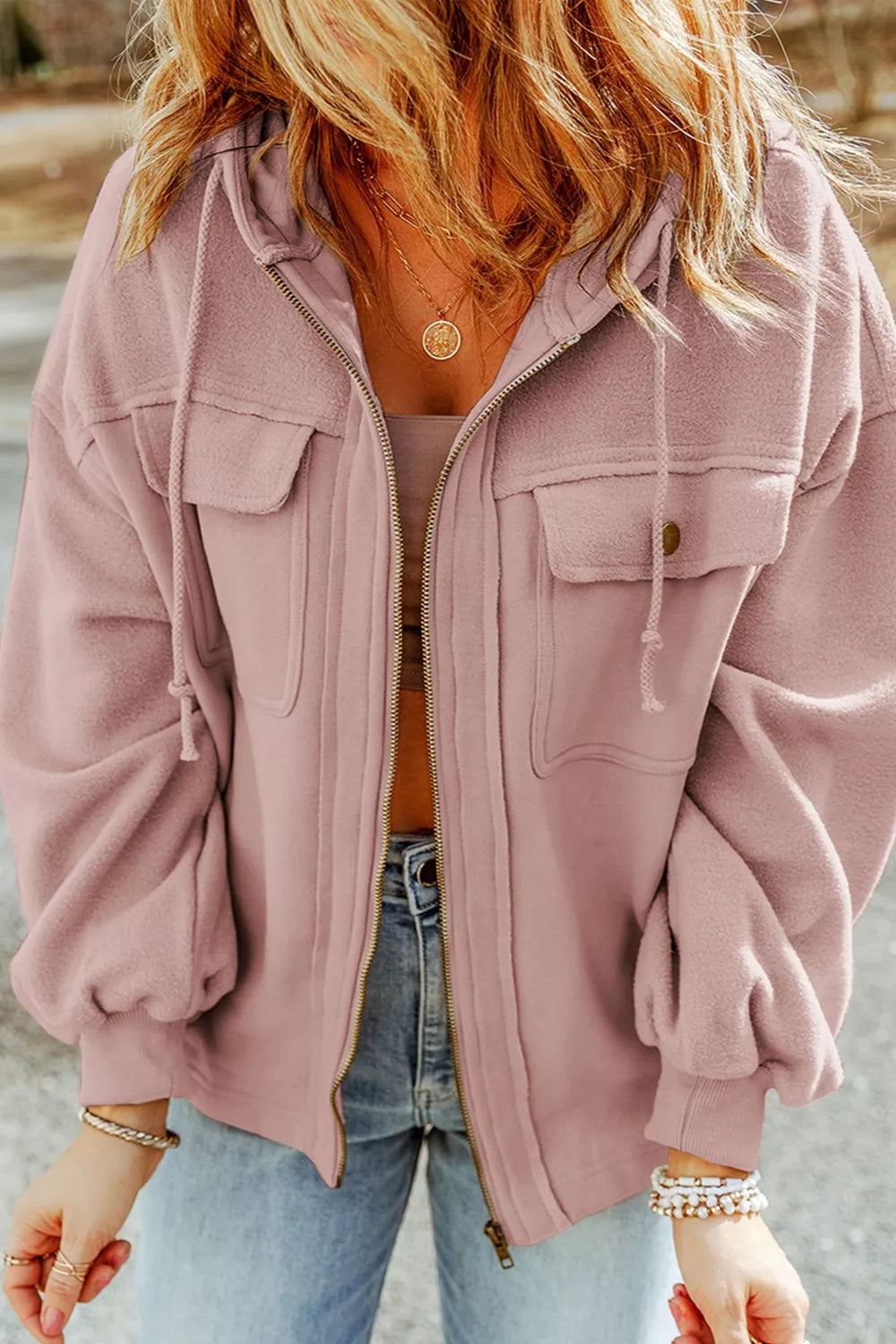 Casual Zip Up Jacket with Pockets, view 2