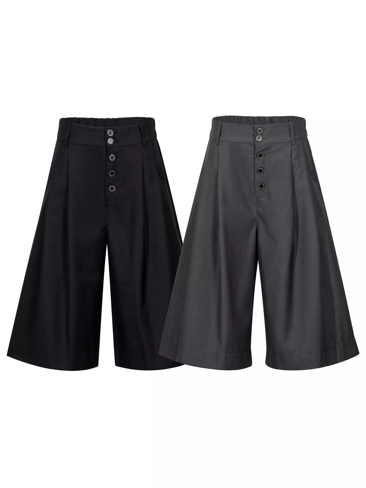 Men's Button Fly Wide Leg Capris - Lilixa.store
