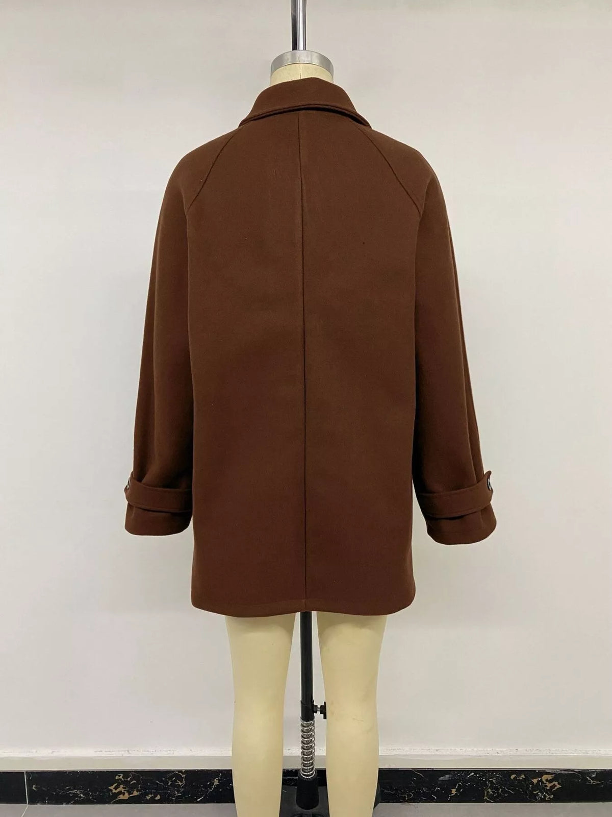 Single-Breasted Raglan Sleeve Outerwear - Lilixa.store