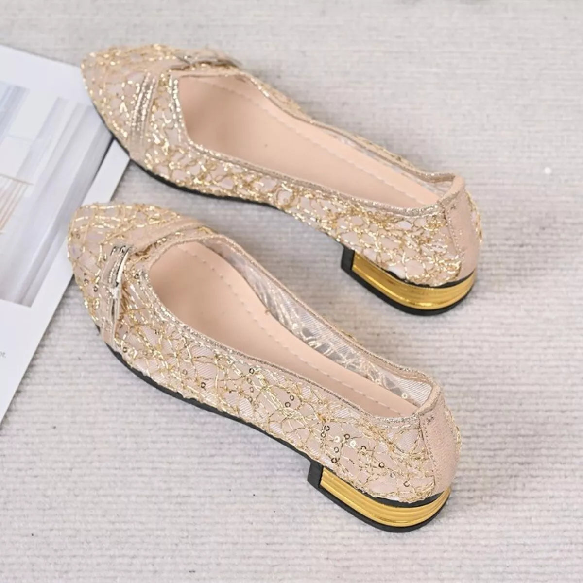 Point Toe Block Heels Loafers - Lilixa.store