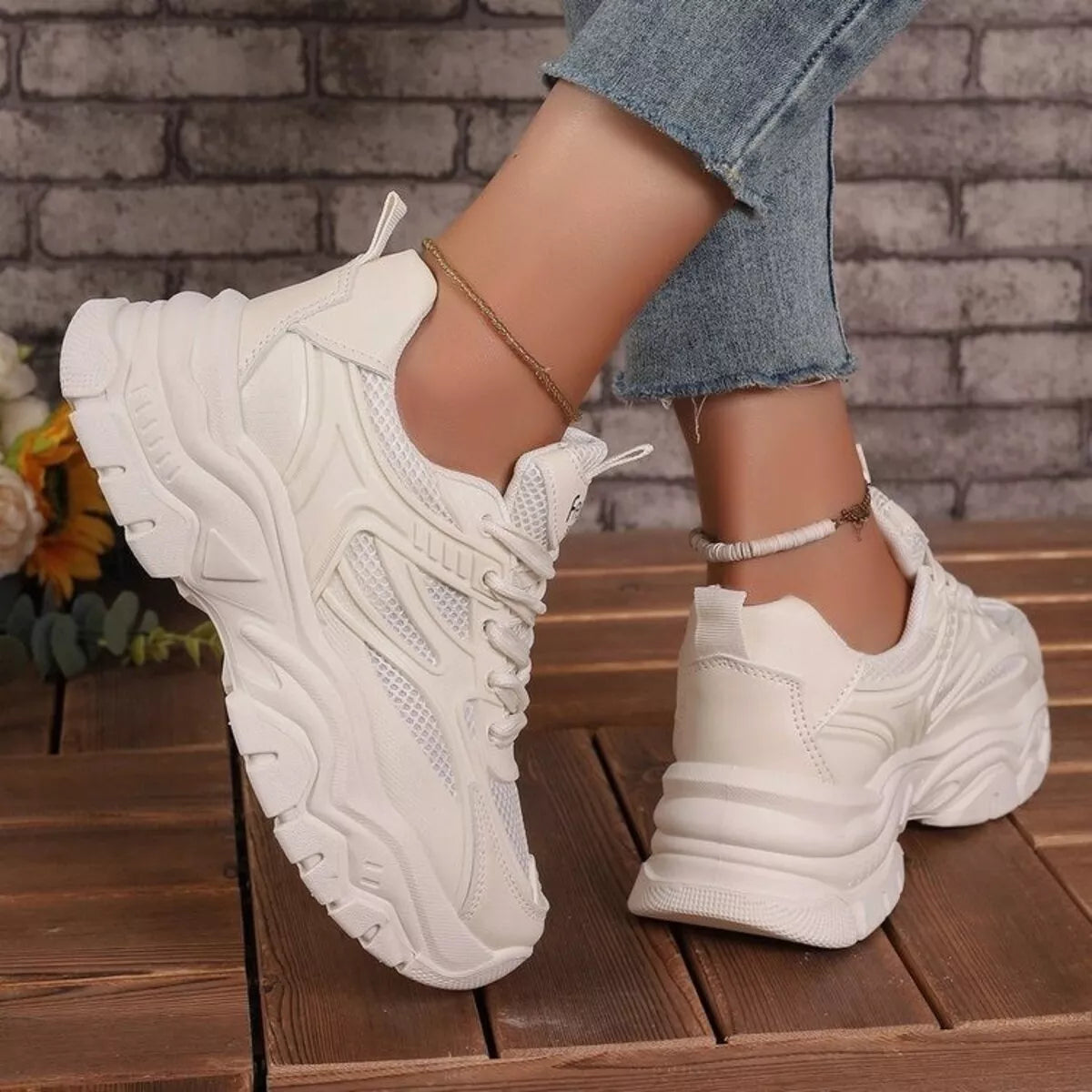 Round Toe Platform Athletic - Lilixa.store
