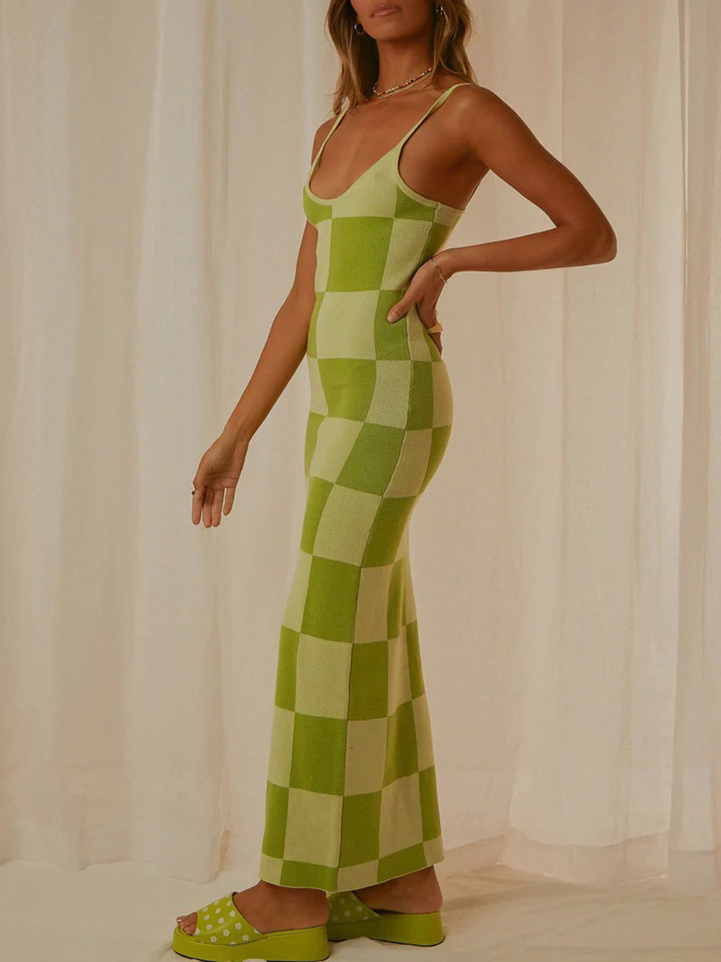 Spaghetti Strap Maxi Sweater Dress - Lilixa.store