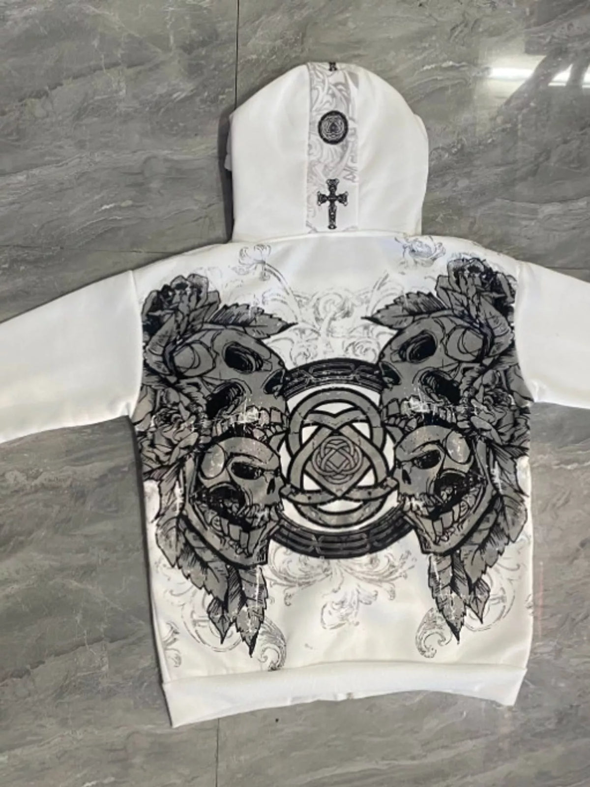 Halloween Gothic Graphic Zip-Up Hoodie, view 16