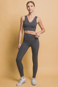 Love Tree High Waist Leggings with Side Pockets - Lilixa.store