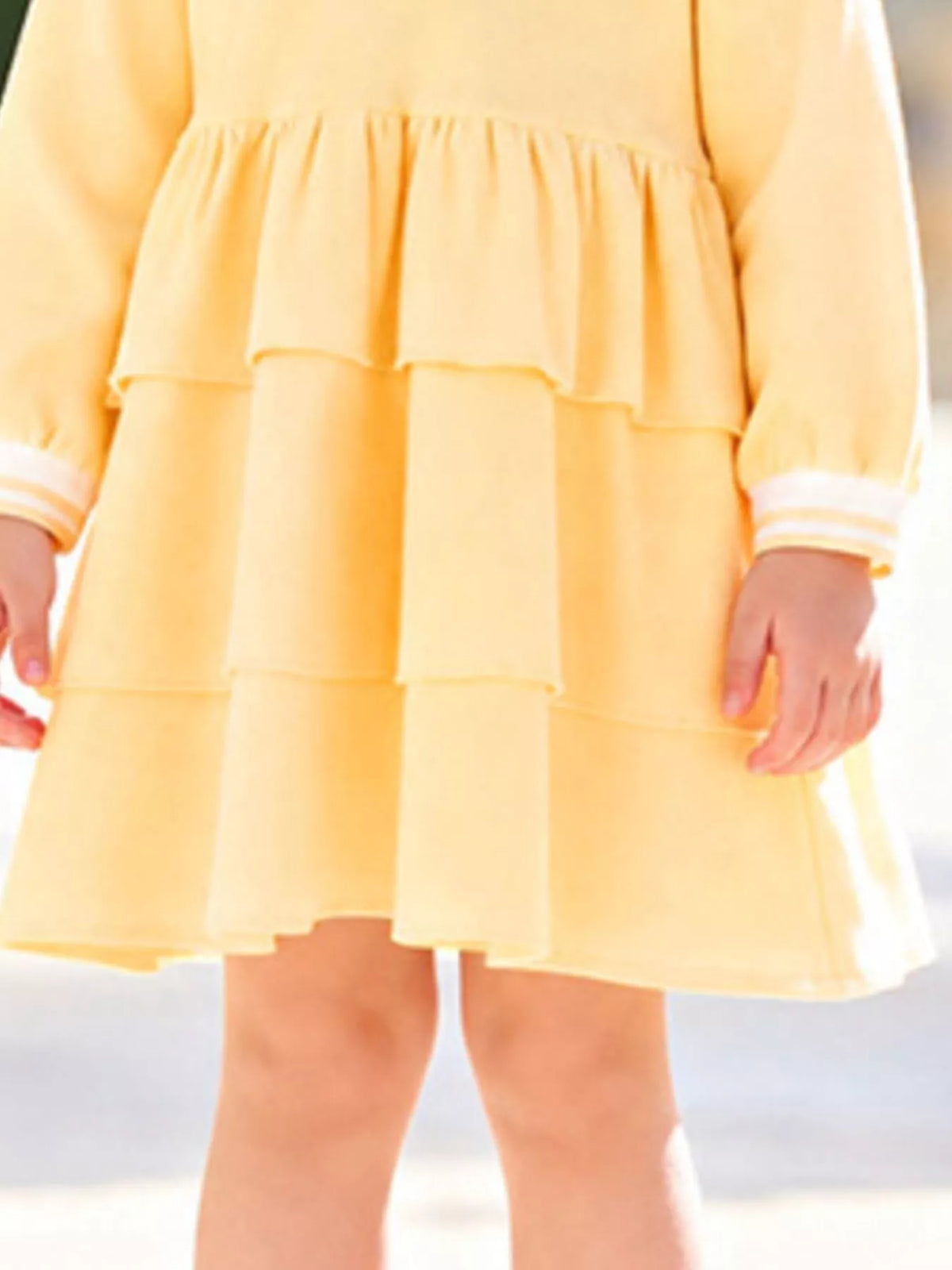 Children's Polo Collar Tiered Dress - Lilixa.store