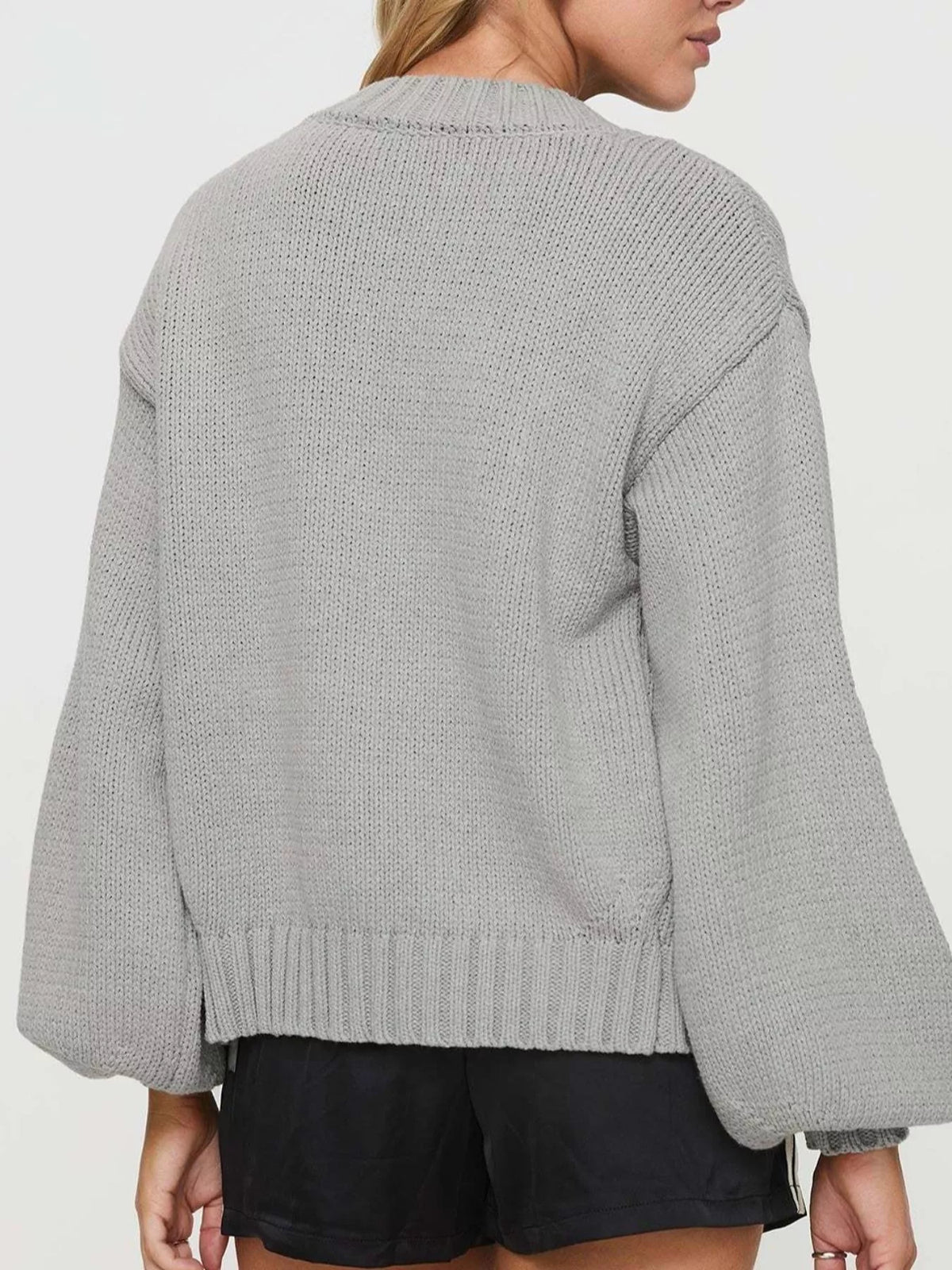 Chunky Knit Button-Up Cardigan - Lilixa.store