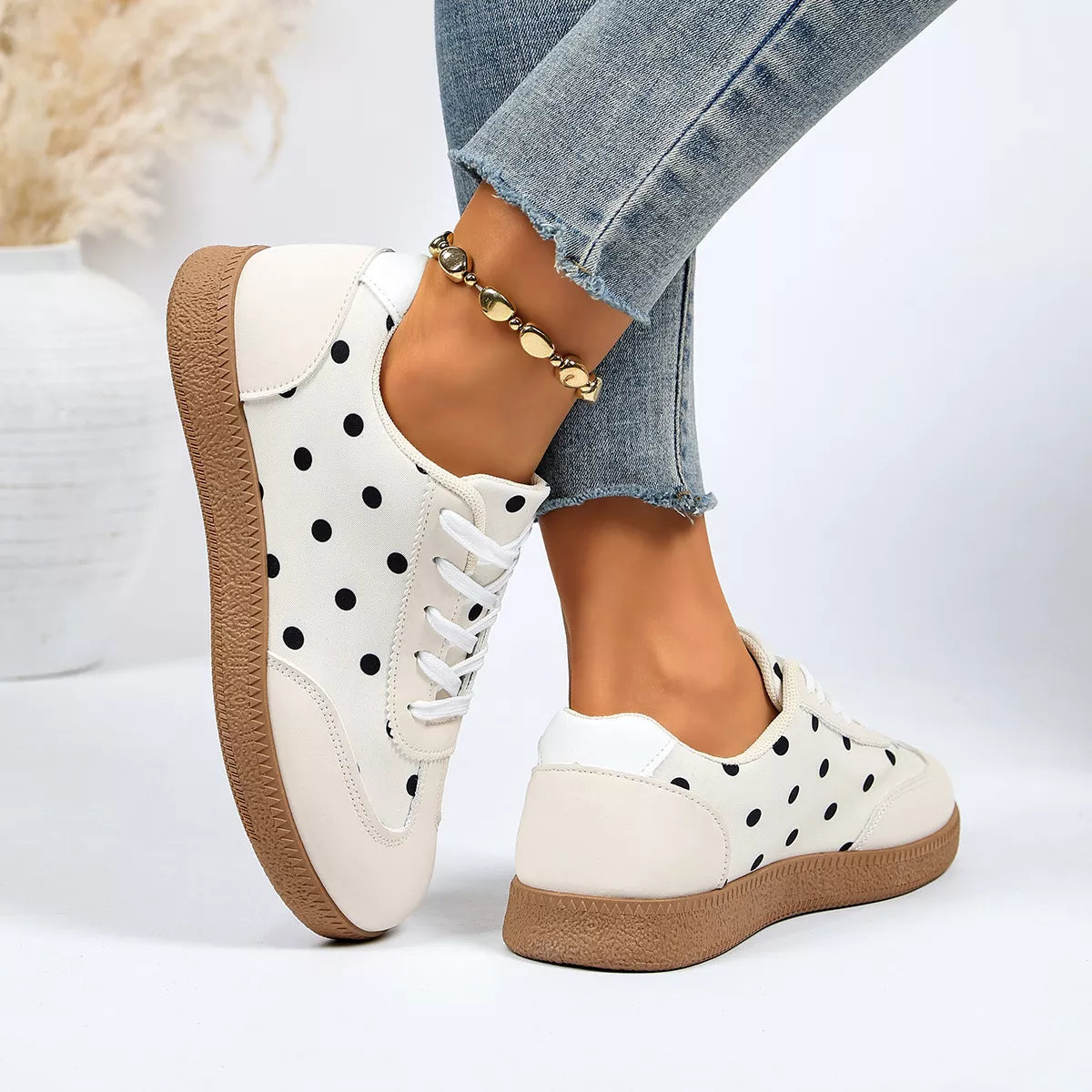 Polka Dot Casual Sneakers - Lilixa.store