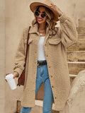 Collared Button Down Coat - Lilixa.store