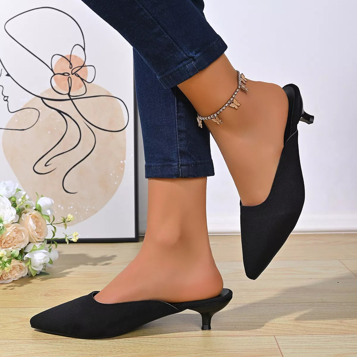 Point Toe Kitten Heels Pumps - Lilixa.store
