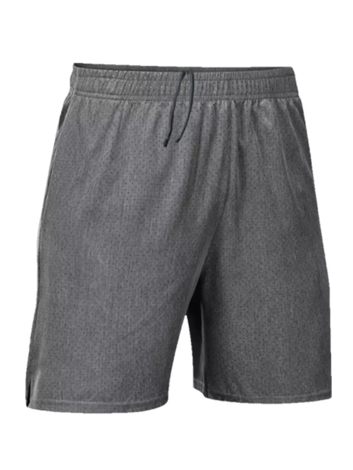 Men's Plus Size Elastic Waist Shorts in Light Gray