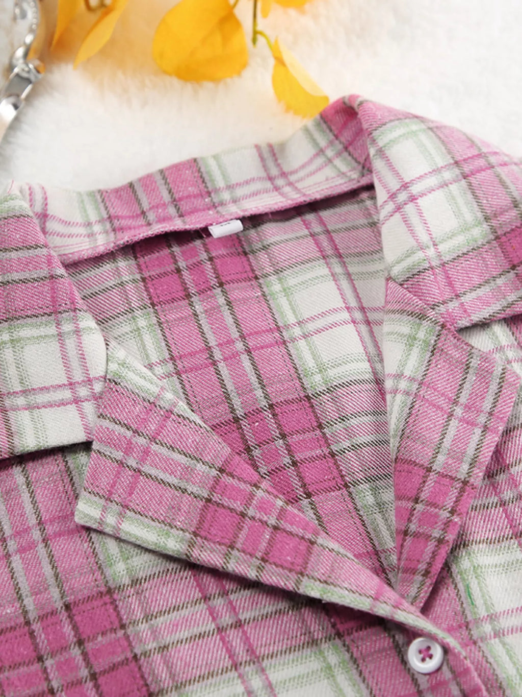 Plaid Long Sleeve Shirt and Pants Set - Lilixa.store
