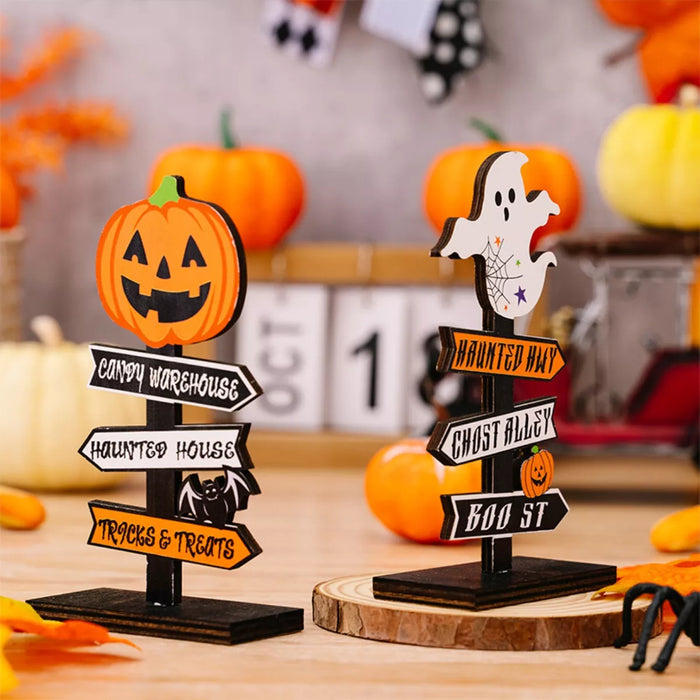 Halloween Wooden Signpost Ornaments - Lilixa.store