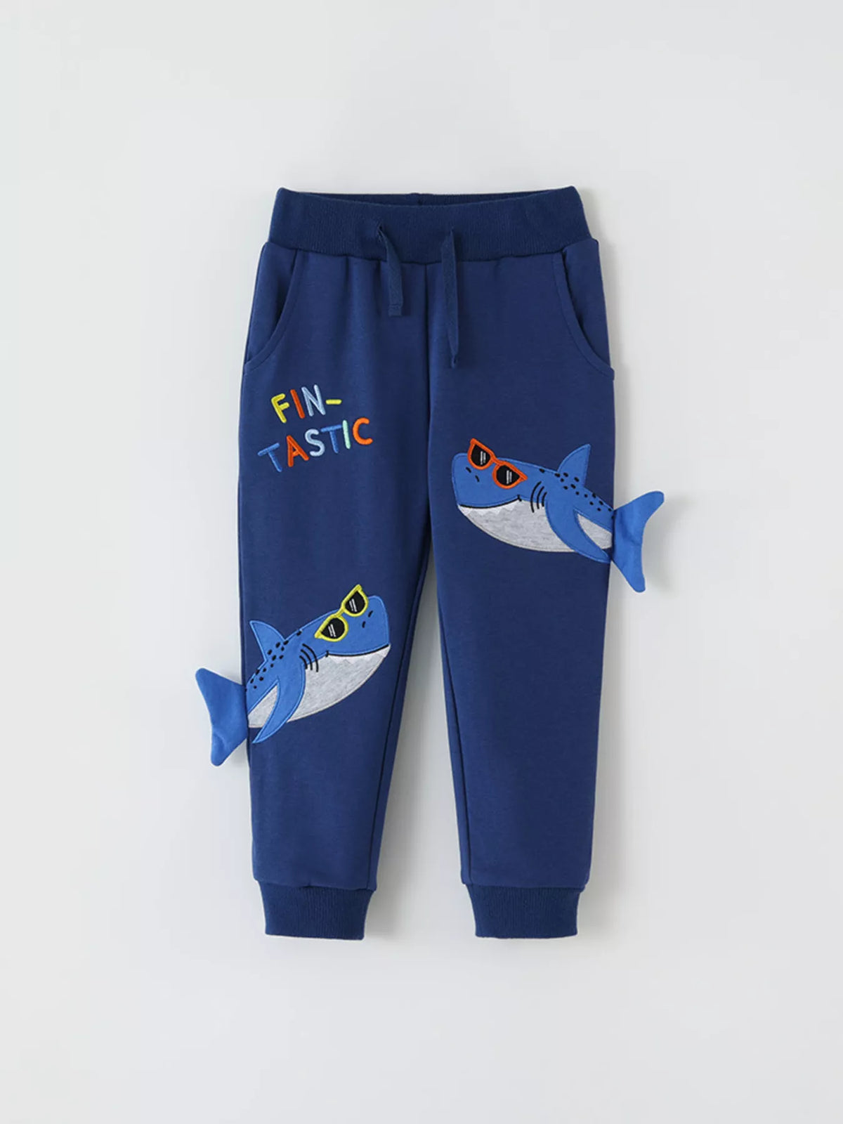 Children's Shark Applique Joggers - Lilixa.store