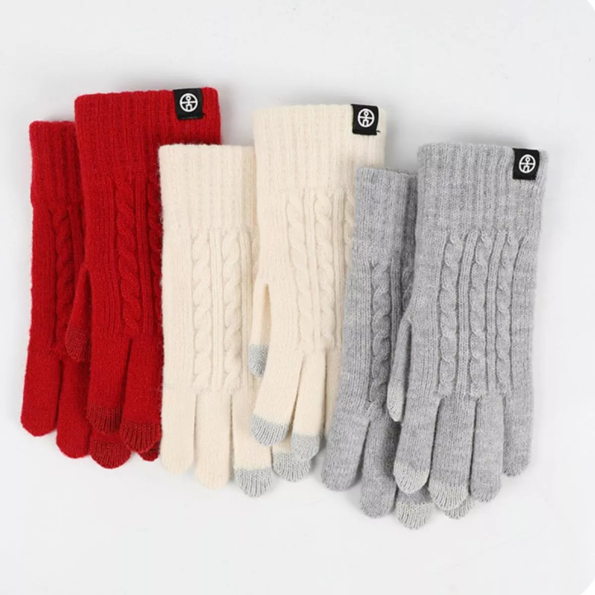 Cable Knit Touchscreen Gloves - Lilixa.store