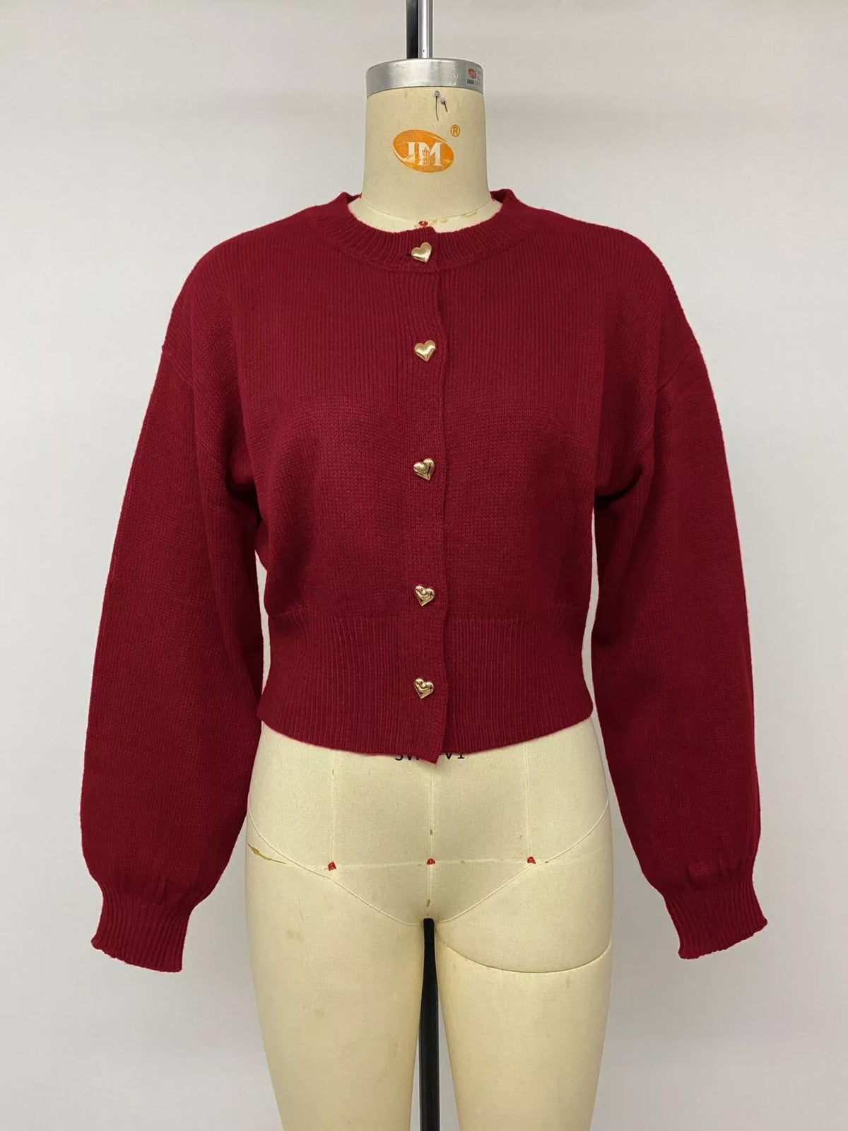 Heart-Button Knit Cardigan - Lilixa.store