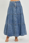 RISEN High Rise Ruffle Long Skirts - Lilixa.store