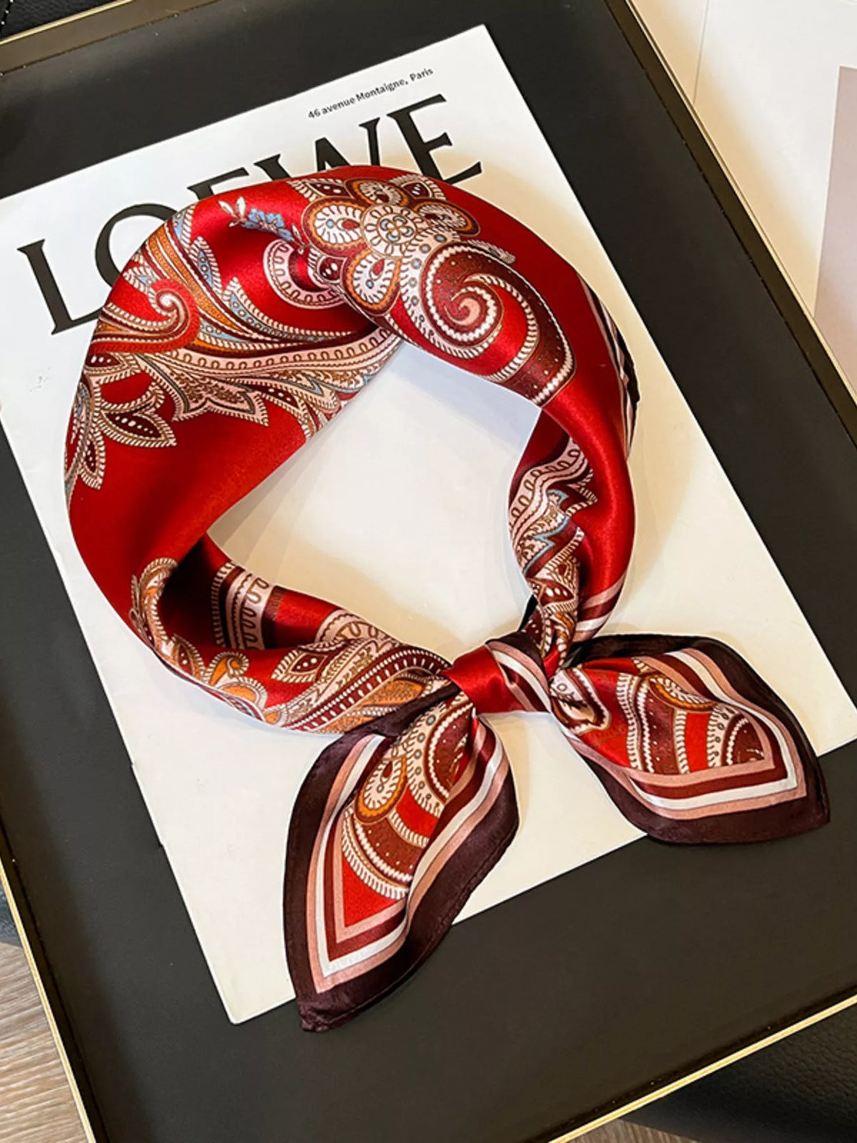 Vintage Paisley Silk Scarf - Lilixa.store