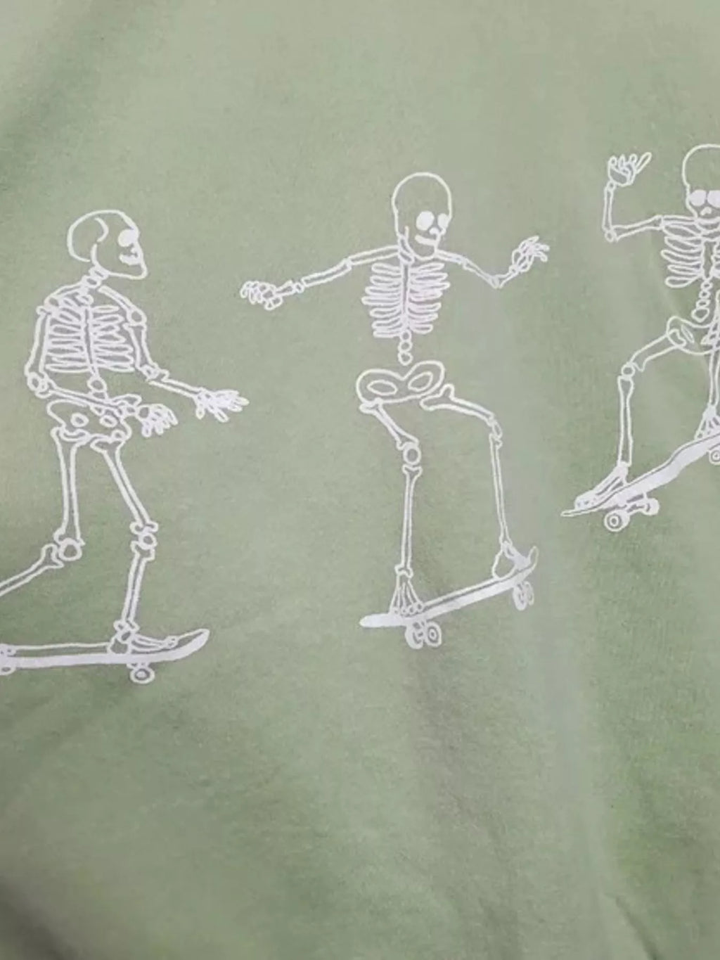 Skeleton Graphic Round Neck Sweatshirt - Lilixa.store