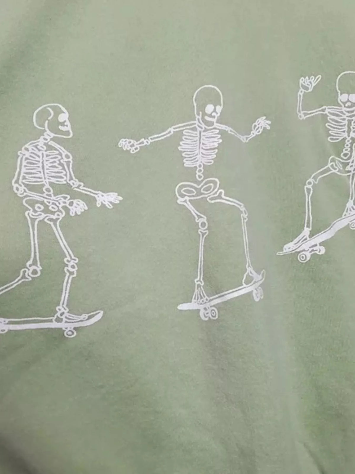Skeleton Graphic Round Neck Sweatshirt - Lilixa.store