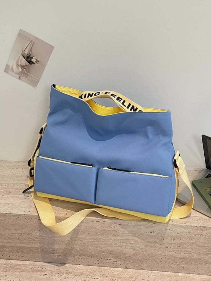 Oxford Cloth Travel Bag in Blue