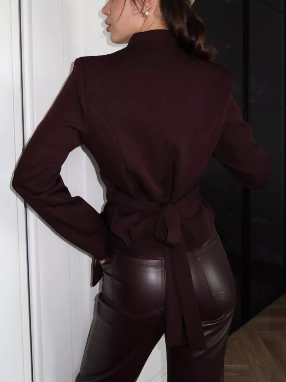 Slim-Fit Asymmetric Hem Blazer - Lilixa.store