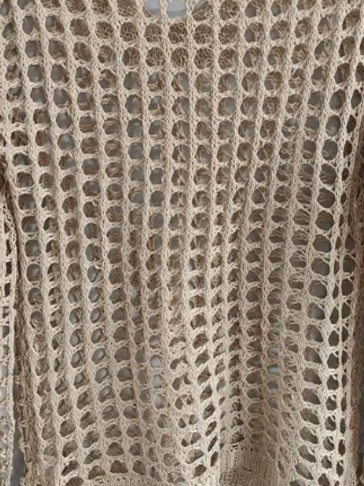 Crochet Long Sleeve Knit Cover Up - Lilixa.store