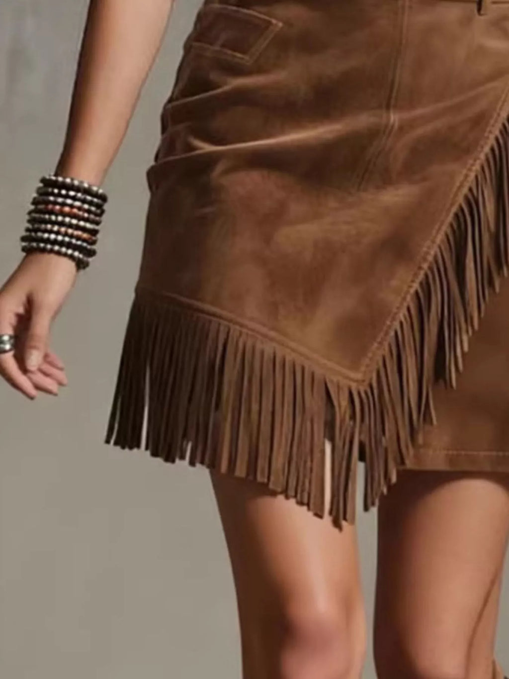 Fringed Wrap Mini Skirt - Lilixa.store
