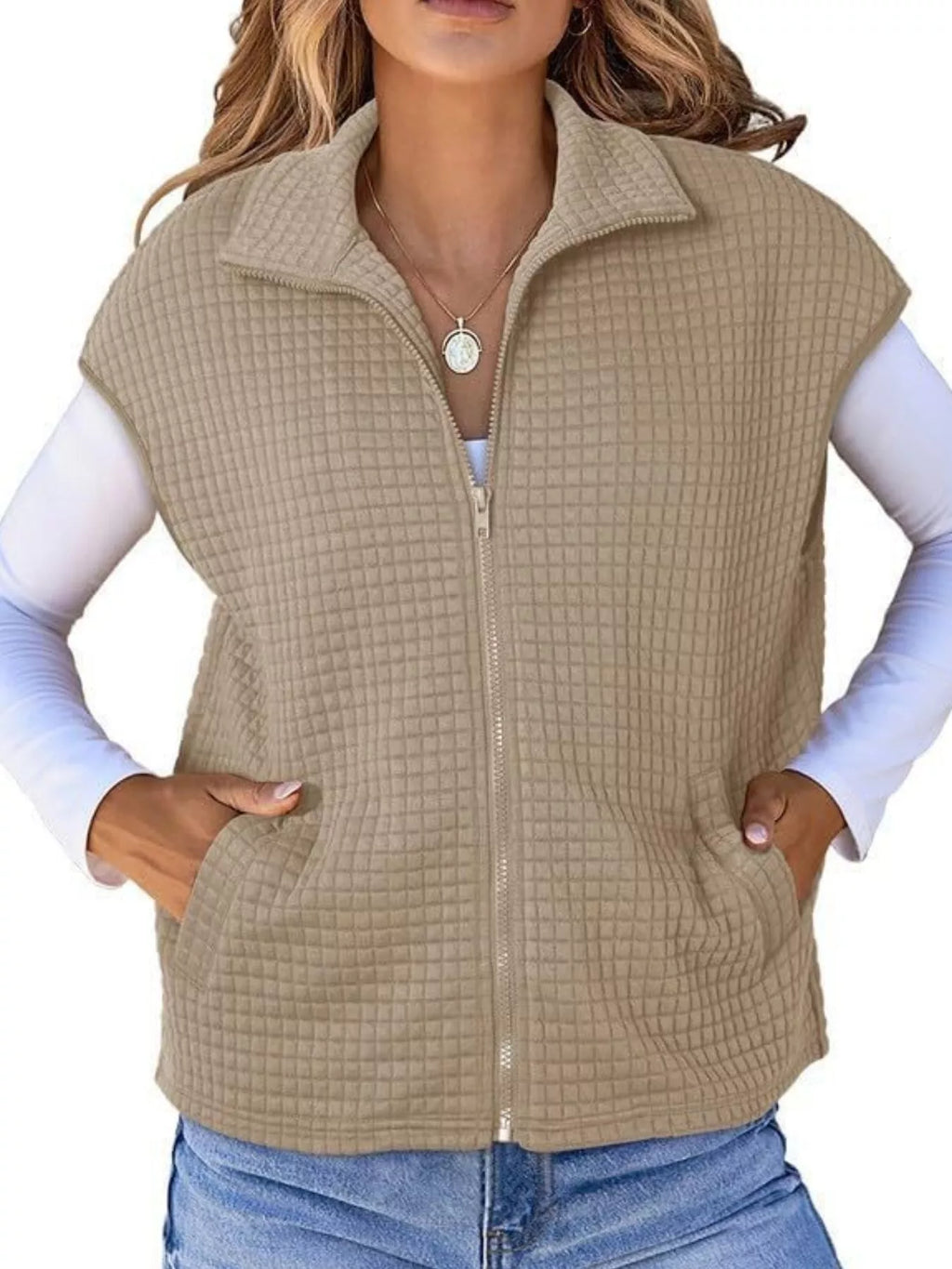 Zip-Up Vest Coat - Lilixa.store