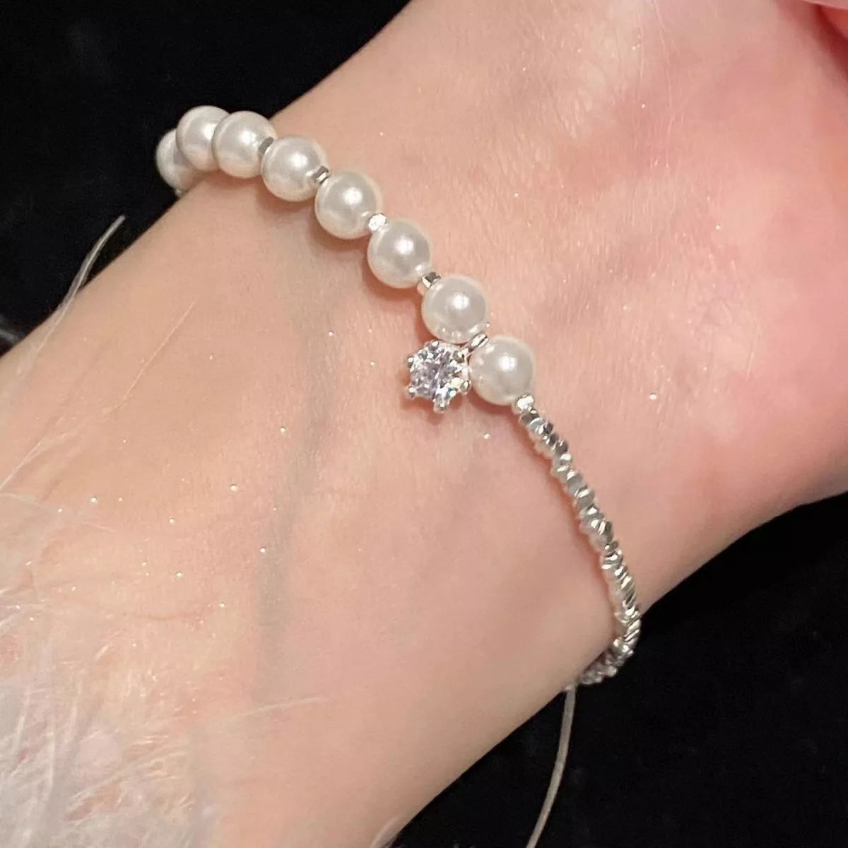 925 Sterling Silver Pearl Bracelet - Lilixa.store