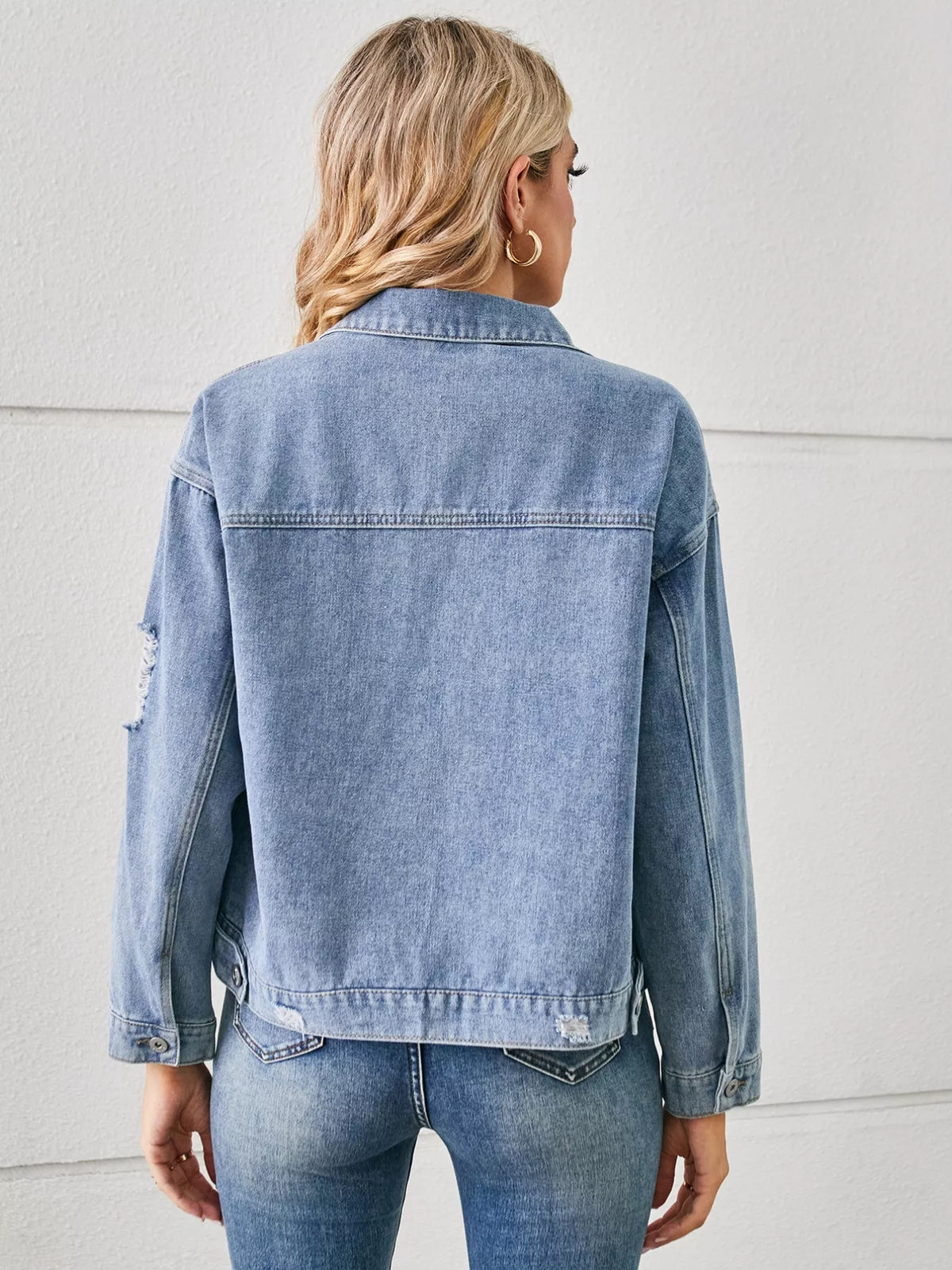 Snake Print Button Up Denim Jacket - Lilixa.store