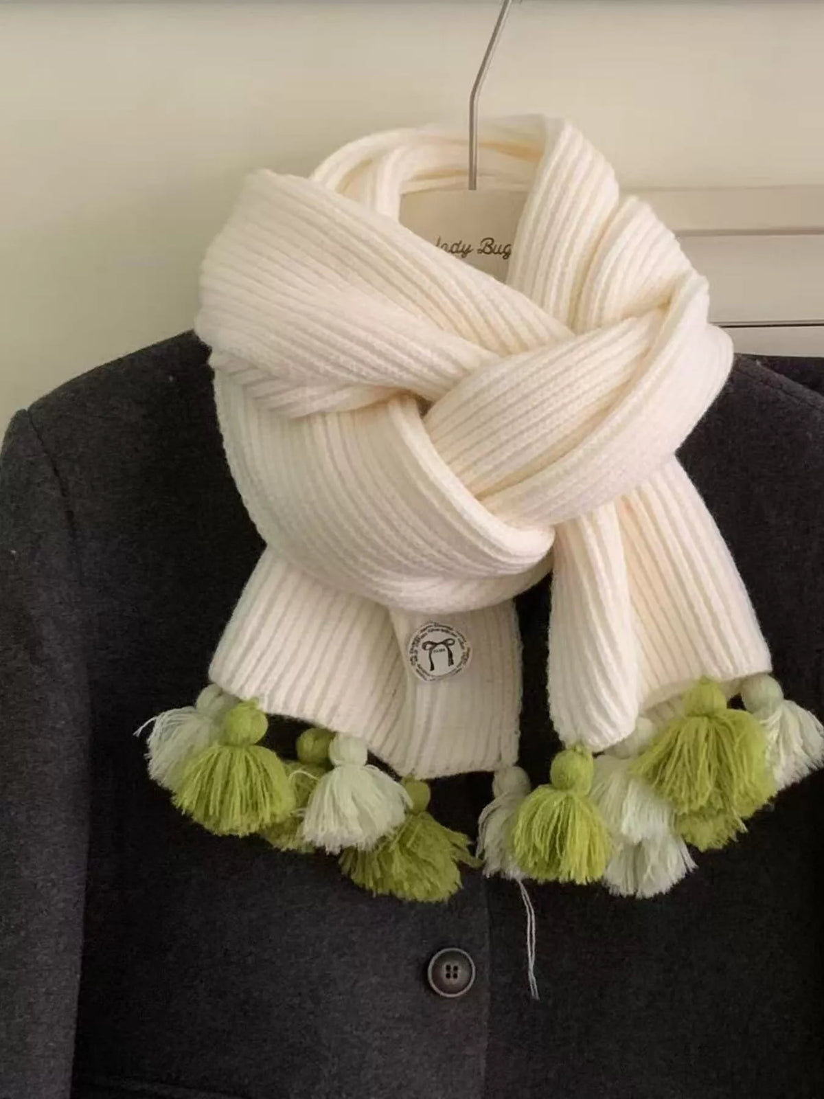Ribbed Knit Tassel Scarf - Lilixa.store