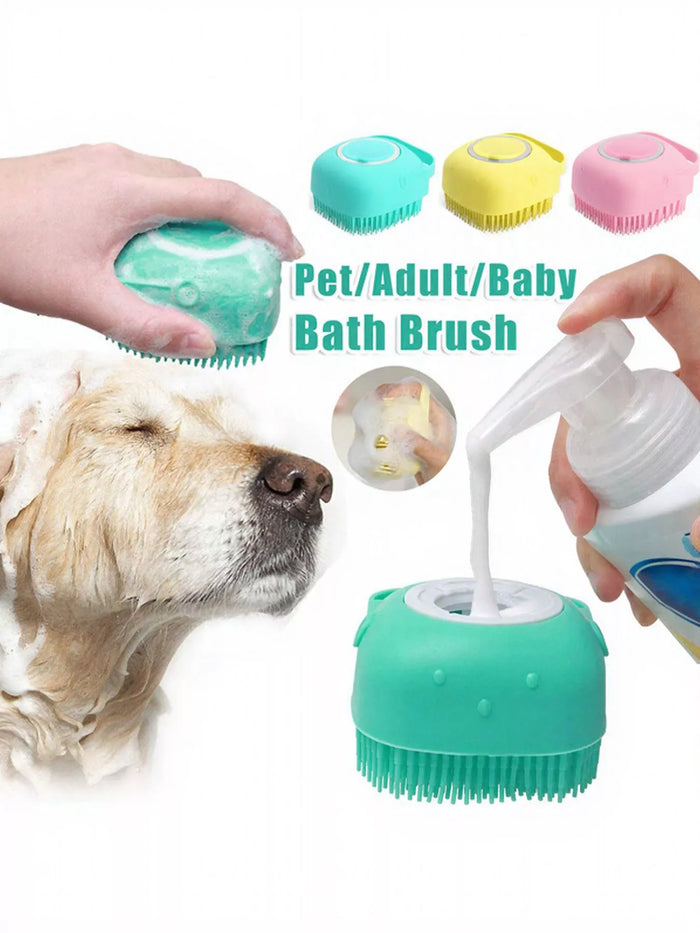 Cute Cartoon Silicone Pet Bath Brush - Lilixa.store