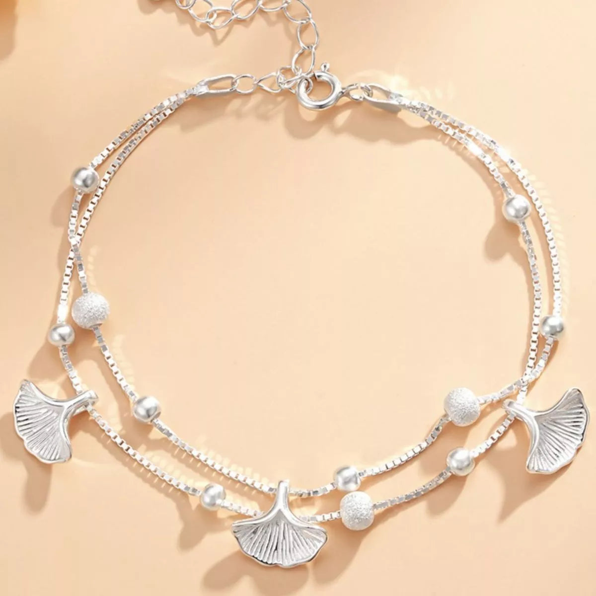 Double Layer Ginkgo Leaf Bracelet - Lilixa.store