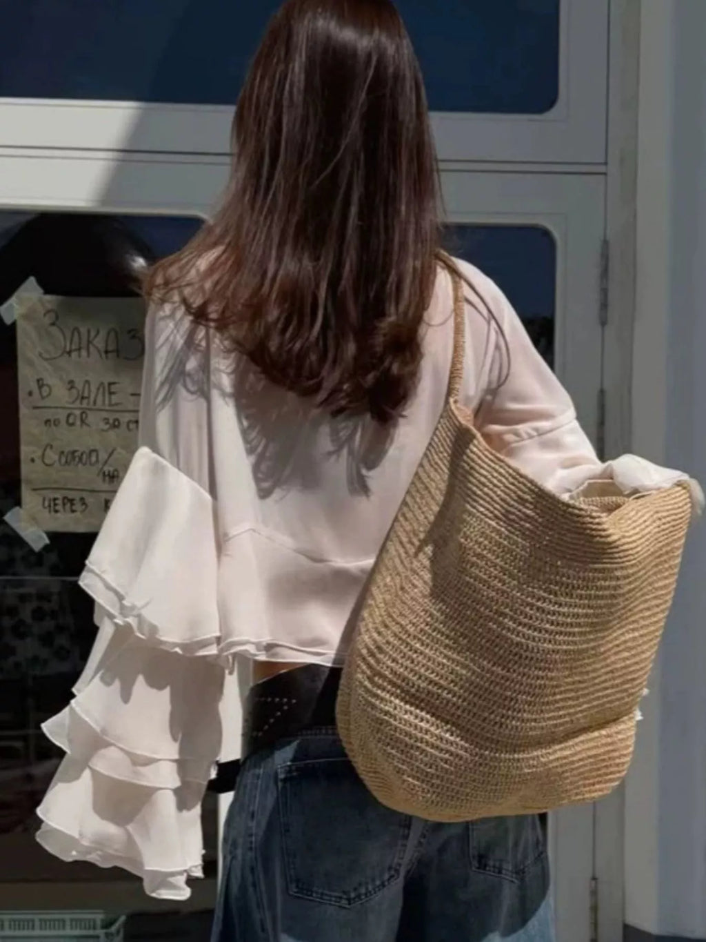 Layered Ruffled Hem Flare Sleeves Blouse - Lilixa.store