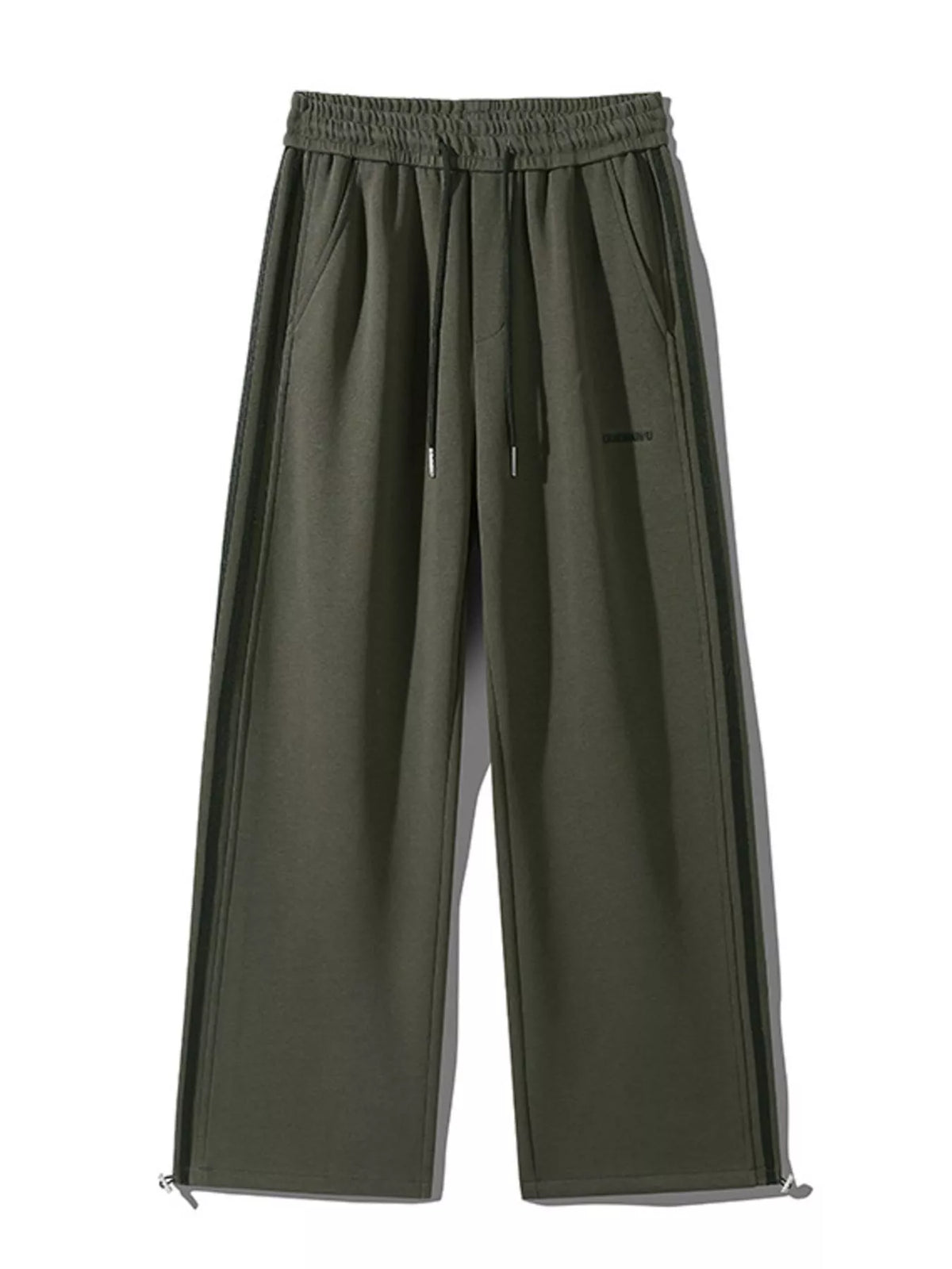 Men's Plus Size Casual Striped Wide Leg Sweatpants, view 3