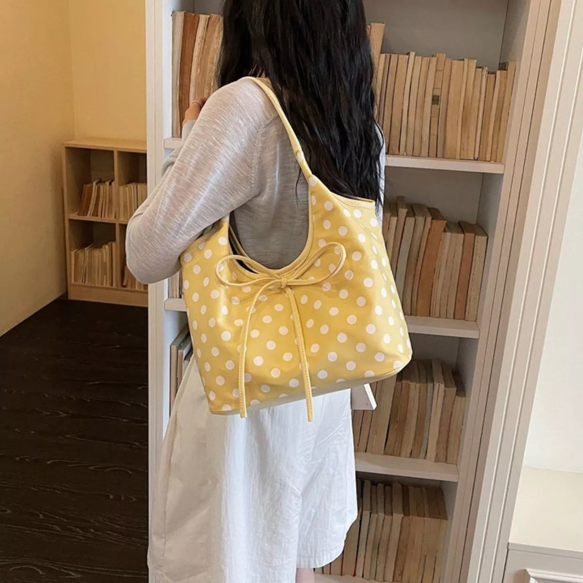 Polka Dot Bowknot Shoulder Bag - Lilixa.store